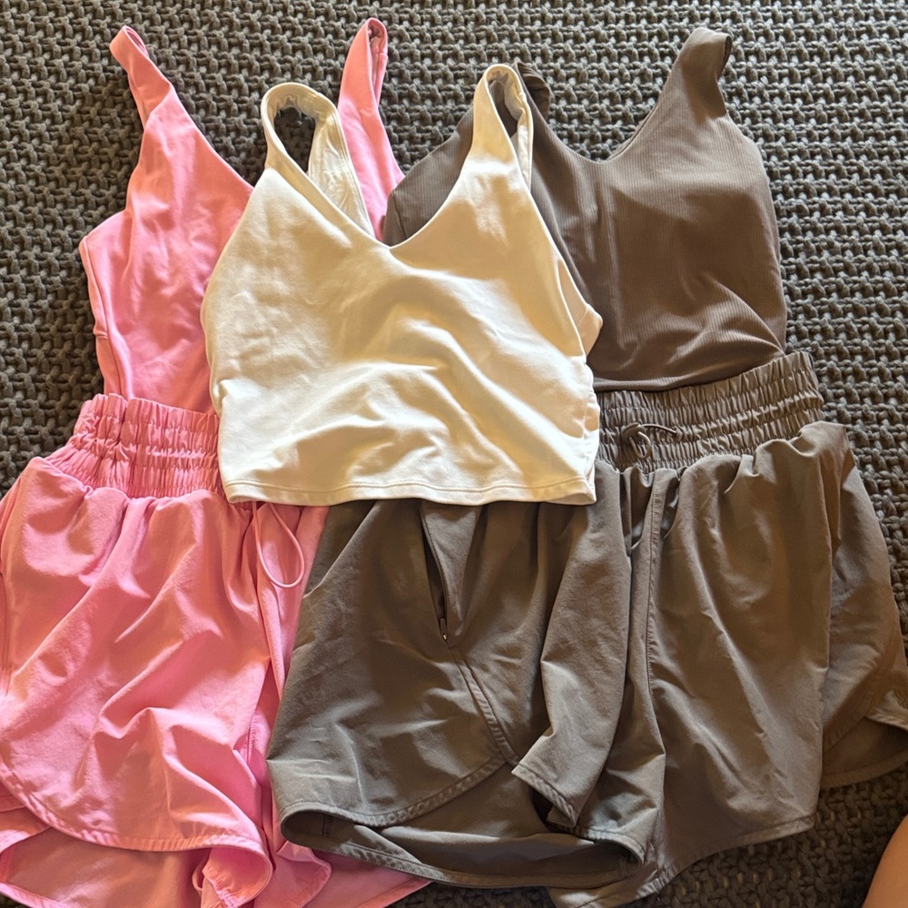 All in Motion Women's Workout sets. Pink and Taupe XS\S